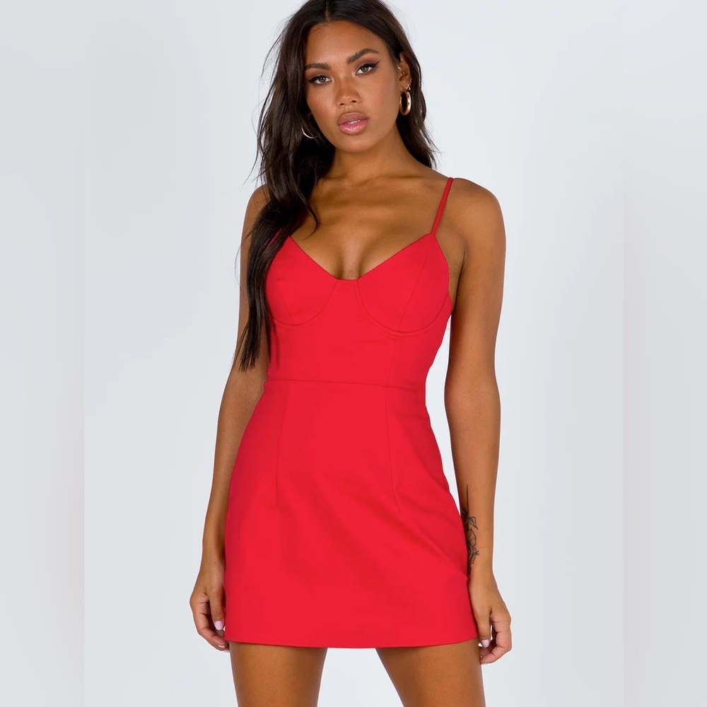 princess polly novella mini dress red